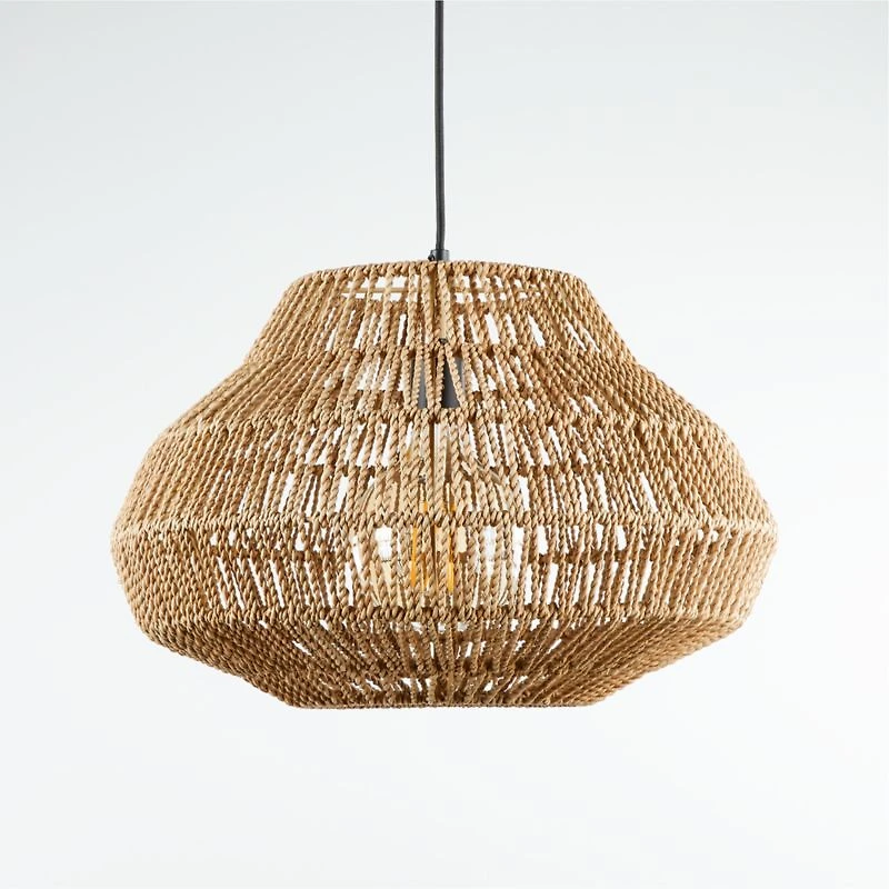 Cabo Small Woven Pendant Light 18"