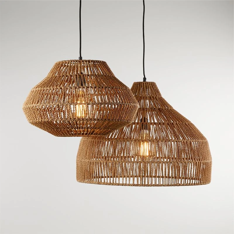Cabo Small Woven Pendant Light 18"