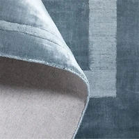 Cadre Viscose Handwoven Blue Area Rug 6'x9' by Athena Calderone