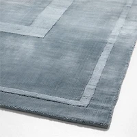 Cadre Viscose Handwoven Blue Area Rug 6'x9' by Athena Calderone