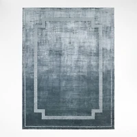 Cadre Viscose Handwoven Blue Area Rug 6'x9' by Athena Calderone