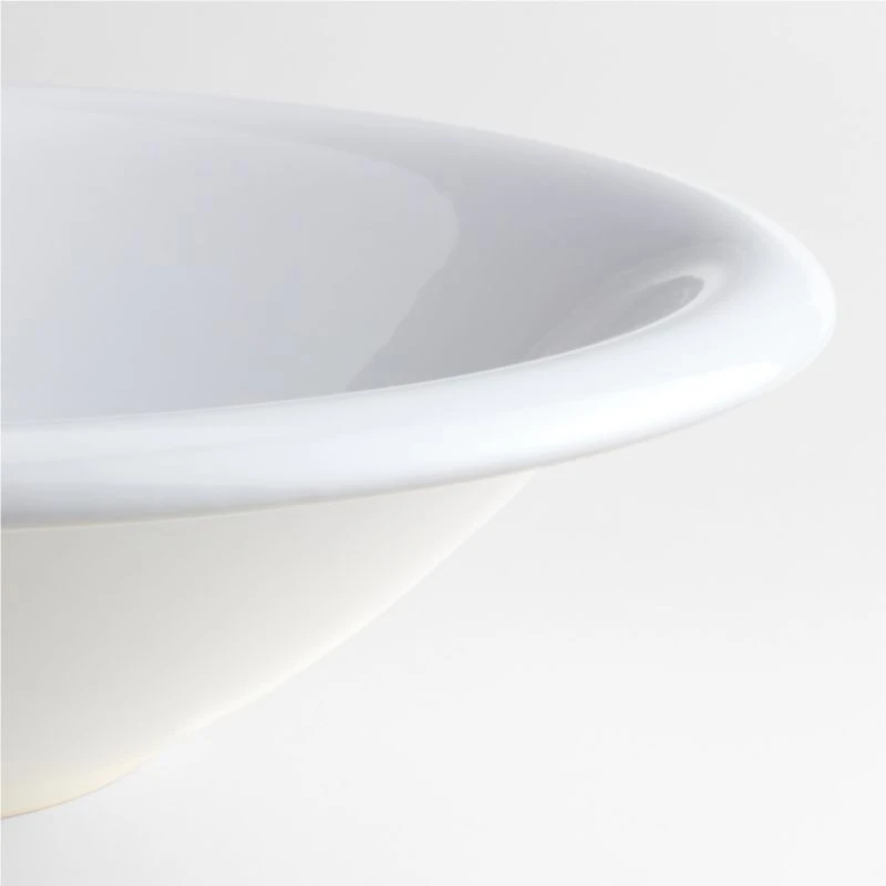 Caesna White 12" Stoneware Serving Bowl