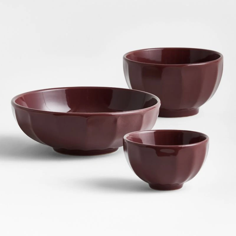 Cafe Cider Burgundy Cereal Bowl