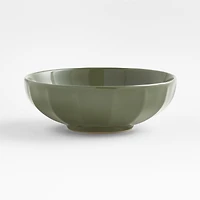 Cafe Olive Green Low Bowl