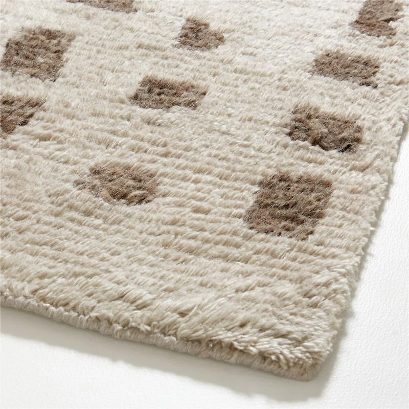 Calais Textured Wool-Blend Hand-Knotted Latte Brown Area Rug 9'x12'