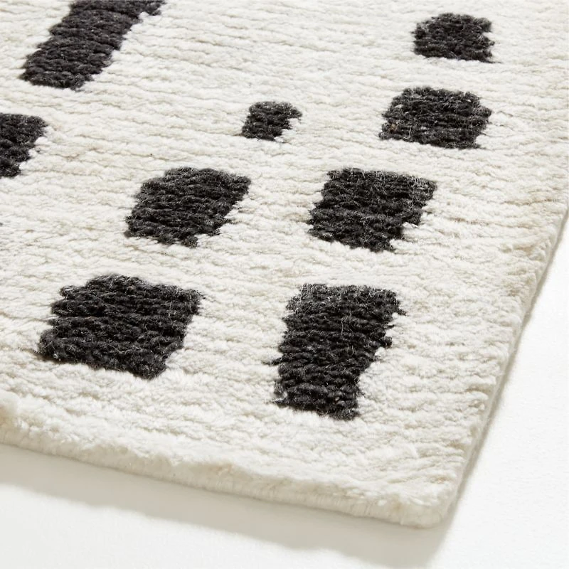 Calais Textured Wool-Blend Hand-Knotted White Area Rug 10'x14'