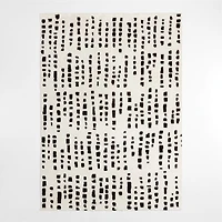 Calais Textured Wool-Blend Hand-Knotted White Area Rug 10'x14'