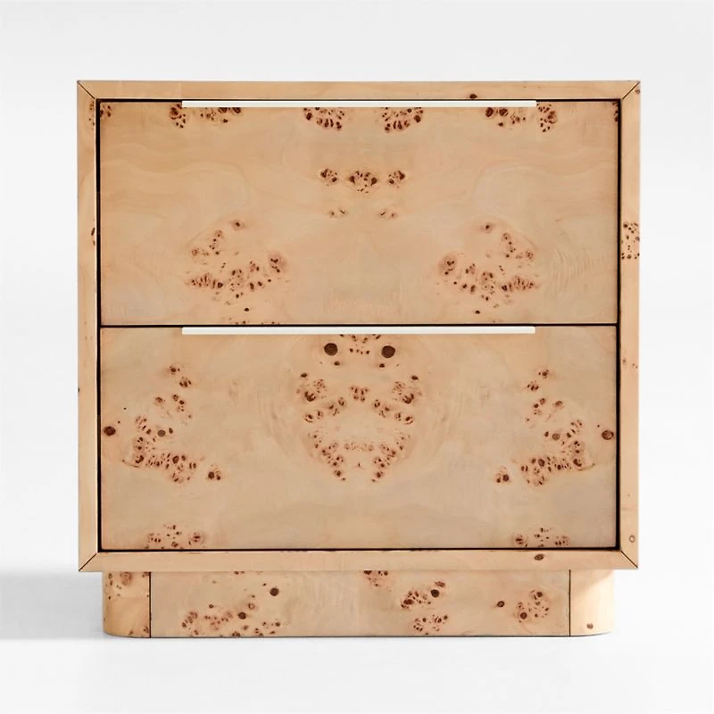 Set of 2 Calli Burlwood 2-Drawer Kids Nightstandnd
