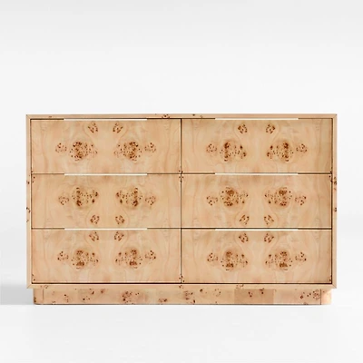 Calli 52" Burlwood 6-Drawer Kids Dresser