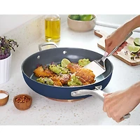 Calphalon ® Ceramic Non-Stick Navy 12" Fry Pan with Cover