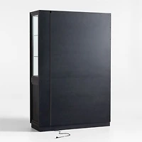 Calypso 54" Large Two-Toned Black Elm Wood Storage Cabinet