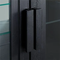 Calypso 36" Black Wood-Door Bar Cabinet