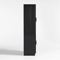 Calypso 36" Black Wood-Door Bar Cabinet