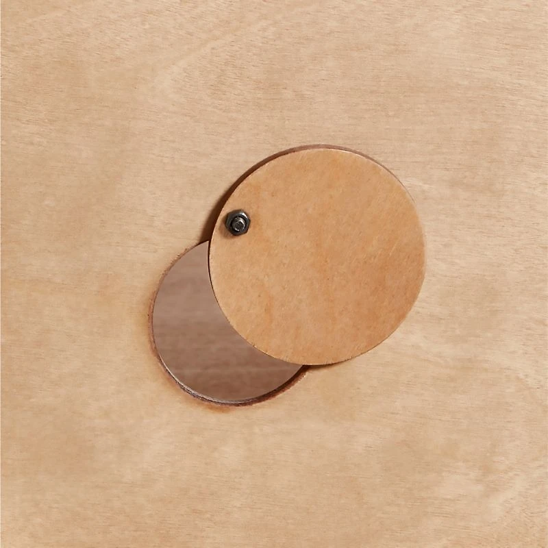 Calypso Natural Elm Wood Modular Storage Cabinet with Glass-Door Base and Glass Doors