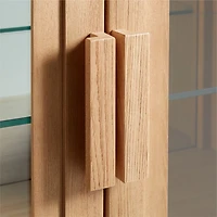 Calypso 36" Natural Glass-Door Bar Cabinet