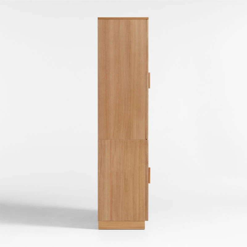 Calypso 36" Natural Glass-Door Bar Cabinet