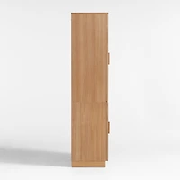 Calypso 36" Natural Glass-Door Bar Cabinet