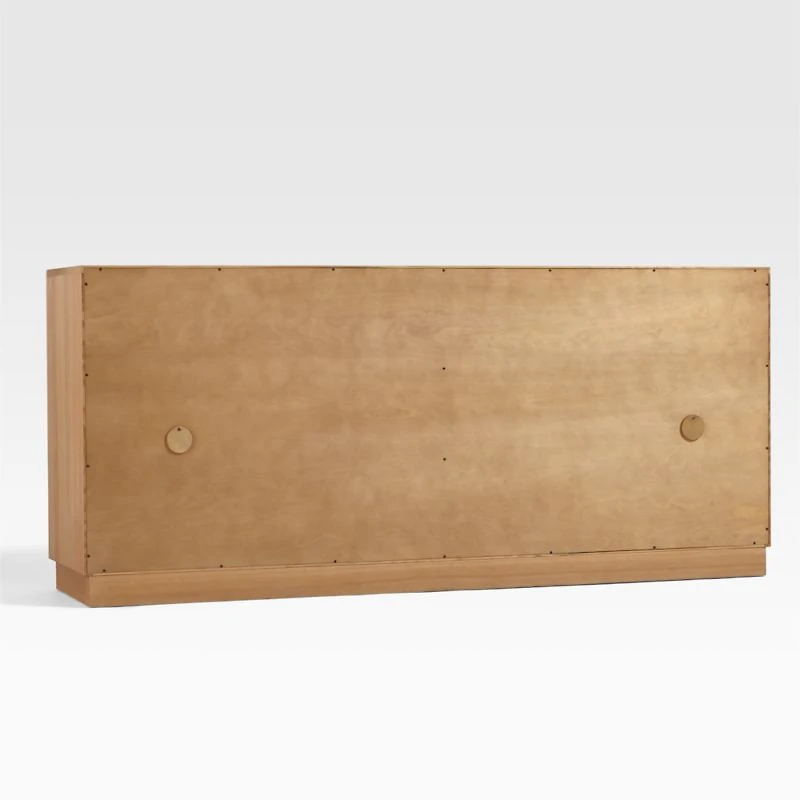 Calypso 72" Natural Wood Storage Media Console