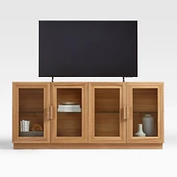Calypso 72" Natural Wood Storage Media Console
