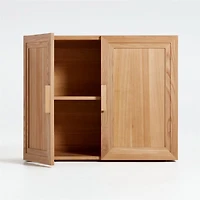 Calypso Natural Elm Wood Cabinet Base with Doors