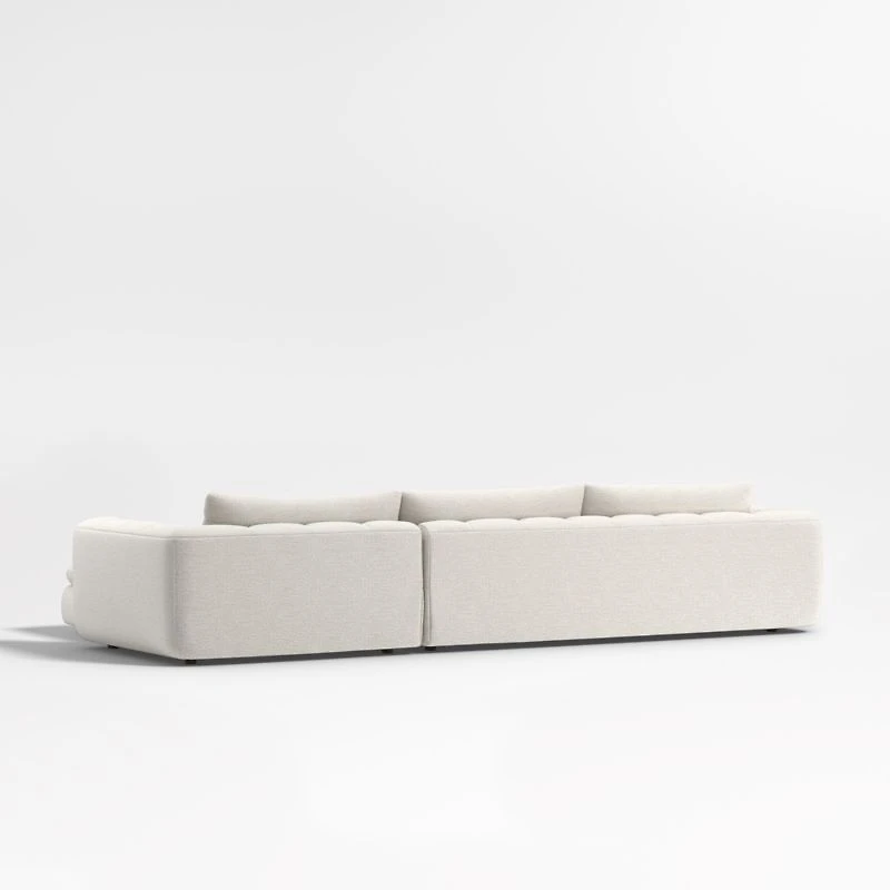 Cambria Bouclé 2-Piece Right-Arm Chaise Sectional Sofa