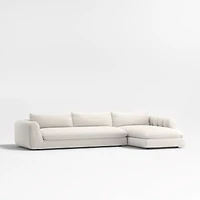 Cambria Bouclé 2-Piece Right-Arm Chaise Sectional Sofa