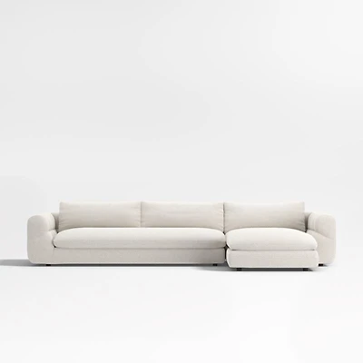 Cambria Bouclé 2-Piece Right-Arm Chaise Sectional Sofa