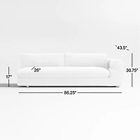 Cambria Bouclé Right-Arm Sofa