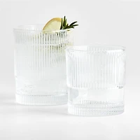 Camden 9.8-Oz. Clear Fluted Double Old-Fashioned Glass