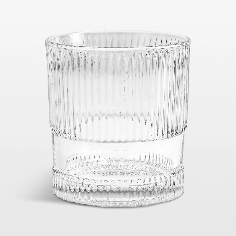 Camden 9.8-Oz. Clear Fluted Double Old-Fashioned Glass