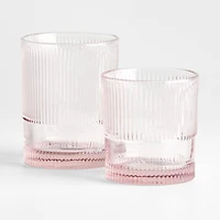 Camden 9.8-Oz. Pink Fluted Double Old-Fashioned Glass