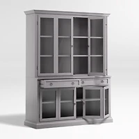 Cameo Dove Grey 2-Piece Entertainment Center with Glass Doors