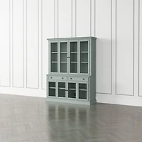 Cameo Blue Grey 2-Piece Entertainment Center with Glass Door