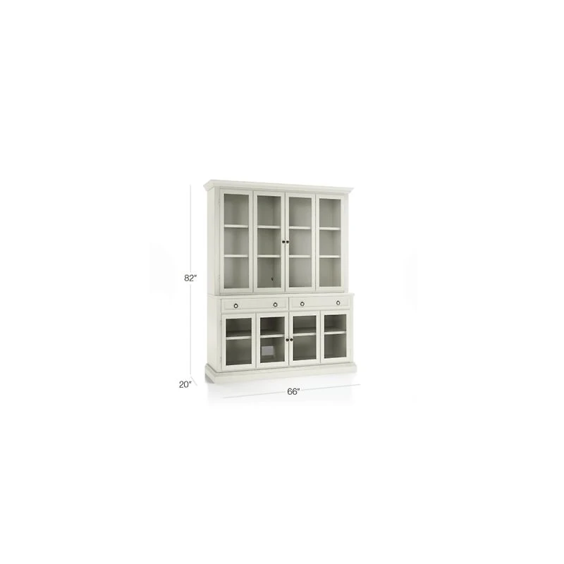 Cameo Vamelie 2-Piece Entertainment Center with Glass Door