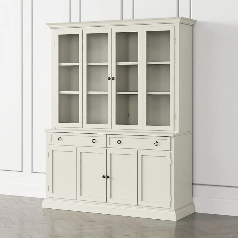 Cameo Vamelie 2-Piece Entertainment Center with Wood and Glass Doors