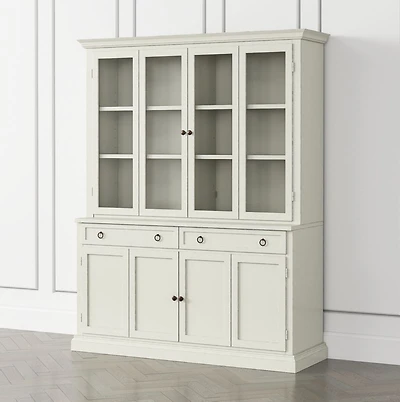 Cameo Vamelie 2-Piece Entertainment Center with Wood and Glass Doors