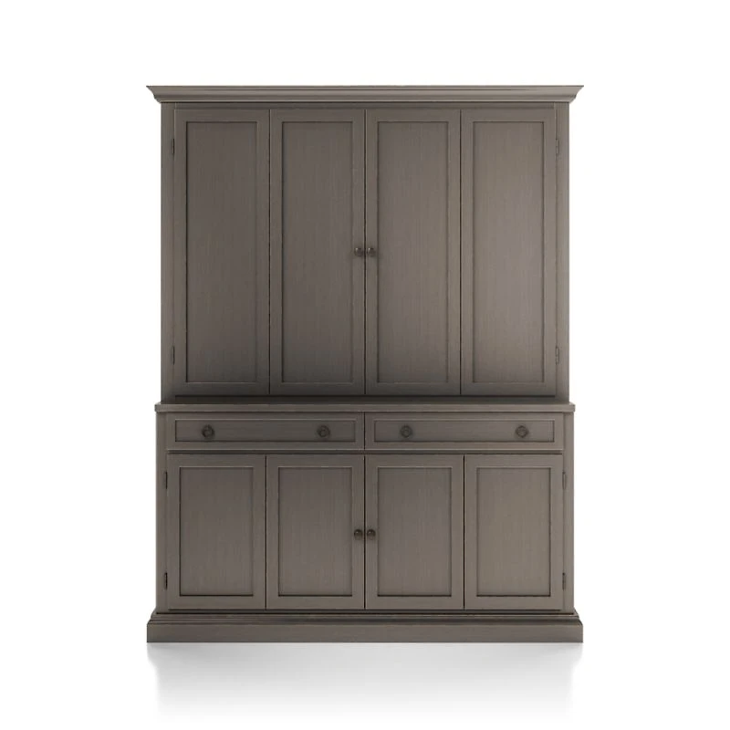 Cameo Grigio 2-Piece Entertainment Center with Wood Doors