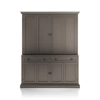 Cameo Grigio 2-Piece Entertainment Center with Wood Doors