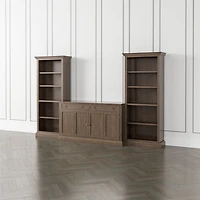 Cameo Pinot Lancaster 3-Piece Entertainment Center with Open Bookcases