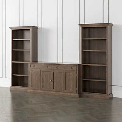 Cameo Pinot Lancaster 3-Piece Entertainment Center with Open Bookcases