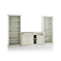 Cameo Vamelie 3-Piece Entertainment Center with Open Bookcases