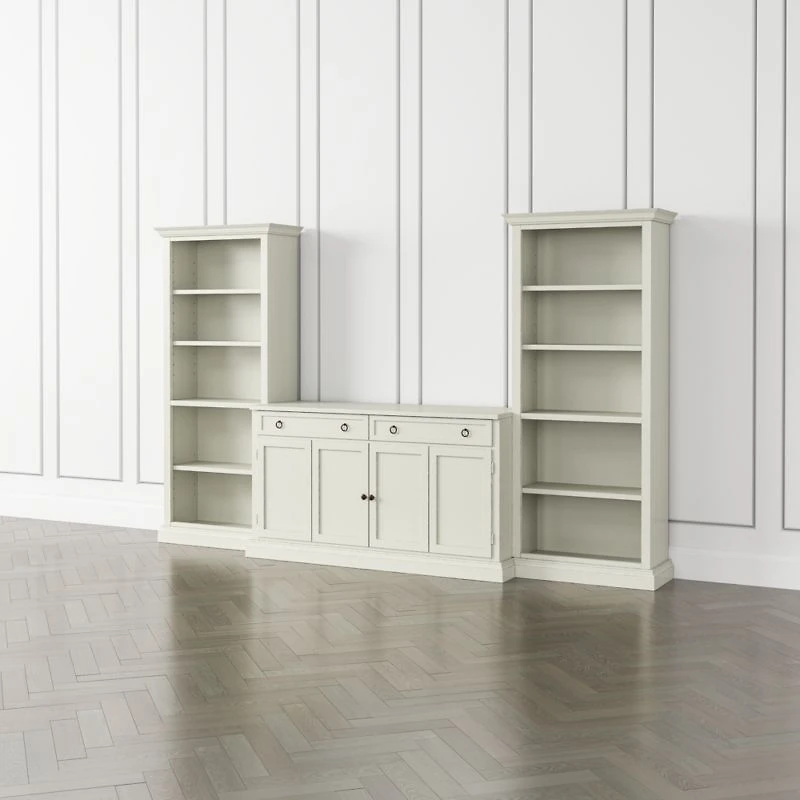 Cameo Vamelie 3-Piece Entertainment Center with Open Bookcases
