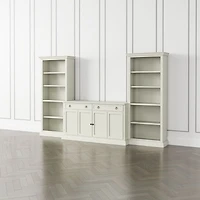 Cameo Vamelie 3-Piece Entertainment Center with Open Bookcases
