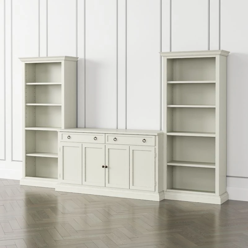 Cameo Vamelie 3-Piece Entertainment Center with Open Bookcases