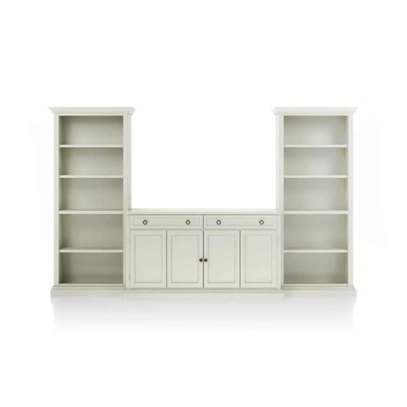 Cameo Vamelie 3-Piece Entertainment Center with Open Bookcases