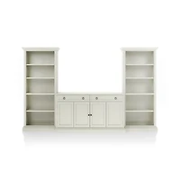 Cameo Vamelie 3-Piece Entertainment Center with Open Bookcases