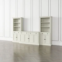 Cameo Vamelie 3-Piece Entertainment Center with Storage Bookcases