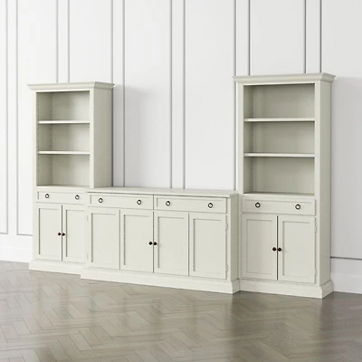 Cameo Vamelie 3-Piece Entertainment Center with Storage Bookcases
