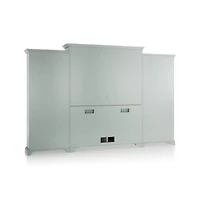 Cameo Blue Grey -Piece Entertainment Center with Open Bookcases