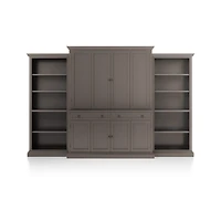 Cameo Grigio 4-Piece Entertainment Center with Open Bookcases